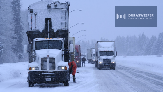 Traffic fine occuring due to snow covered vehicles